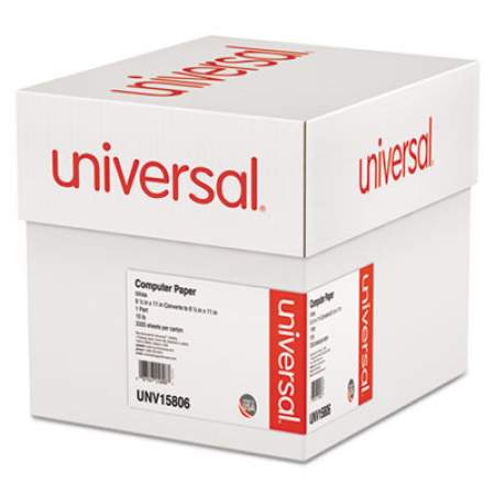 Universal Printout Paper, 1-Part, 15lb, 9.5 x 11, White, 3,300/Carton (15806)