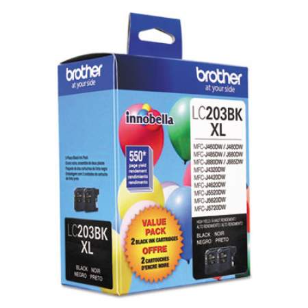 Brother LC2032PKS Innobella High-Yield Ink, 550 Page-Yield, Black, 2/Pack
