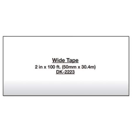 Brother Continuous Paper Label Tape, 2" x 100 ft, Black/White (DK2223)