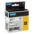 DYMO Rhino Permanent Vinyl Industrial Label Tape, 0.5" x 18 ft, White/Black Print (18444)