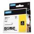 DYMO Rhino Permanent Vinyl Industrial Label Tape, 0.75" x 18 ft, White/Black Print (18445)