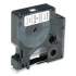 AbilityOne 7510016576747, Dymo/SKILCRAFT Label Cassette, 0.5" x 23 ft, Black/Clear