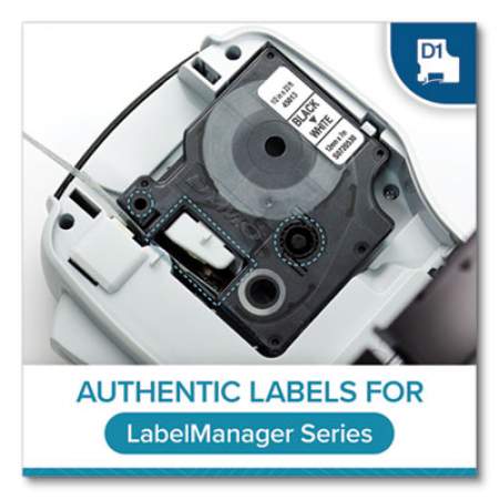 DYMO D1 Durable Labels, 0.5" x 23 ft, White, 4/Pack (2025518)