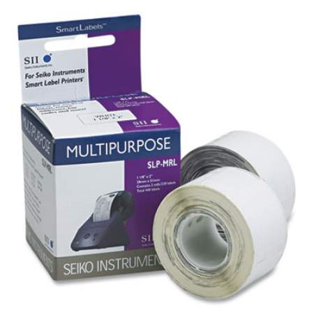 Seiko SLP-MRL Self-Adhesive Multipurpose Labels, 1.12" x 2", White, 220 labels/Roll, 2 Rolls/Box