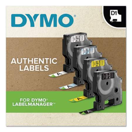DYMO D1 High-Performance Polyester Permanent Label Tape, 0.75" x 18 ft, Black on White (16956)