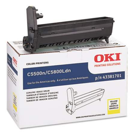 Oki 43381701 Drum Unit (Type C8), 20,000 Page-Yield, Yellow