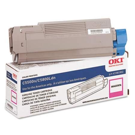Oki 43381902 Toner (Type C8), 2,000 Page-Yield, Magenta