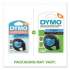 DYMO LetraTag Plastic Label Tape Cassette, 0.5" x 13 ft, Blue (91335)