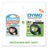 DYMO LetraTag Paper Label Tape Cassettes, 0.5" x 13 ft, White, 2/Pack (10697)