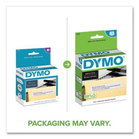 DYMO LabelWriter Return Address Labels, 0.75" x 2", White, 500 Labels/Roll (30330)