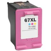 Compatible HP 67XL, (3YM58AN) High-Yield Tri-Color Ink Cartridge