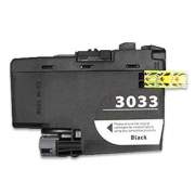 Compatible Brother LC3033BK INKvestment Super High-Yield Ink, 3,000 Page-Yield, Black (LC3033BK)