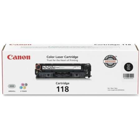 Canon Cartridge 118BK Original Toner Cartridge (CRTDG118BKVP)