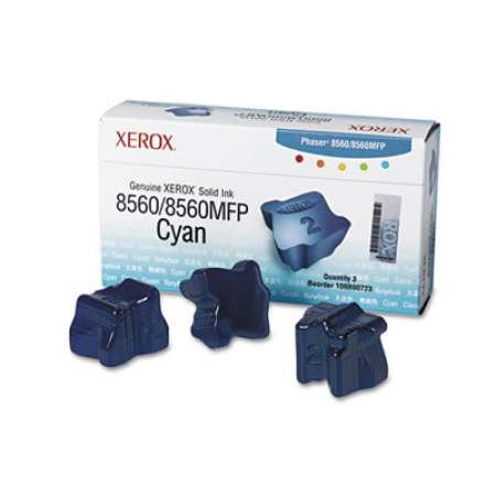 Xerox 108R00723 Solid Ink Stick, 3,400 Page-Yield, Cyan, 3/Box