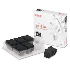 Xerox 108R00749 High-Yield Solid Ink Stick, 2,333 Page-Yield, Black, 6/Box