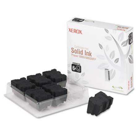 Xerox 108R00749 High-Yield Solid Ink Stick, 2,333 Page-Yield, Black, 6/Box