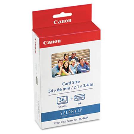 Canon 7739A001 (KC-36IP) Ink/Paper Combo, Black/Tri-Color