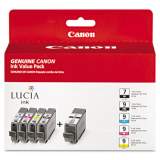 Canon 1034B010 (PGI-7/PGI-9) Ink, Black/Cyan/Magenta/Photo Black/Yellow, 5/Pack