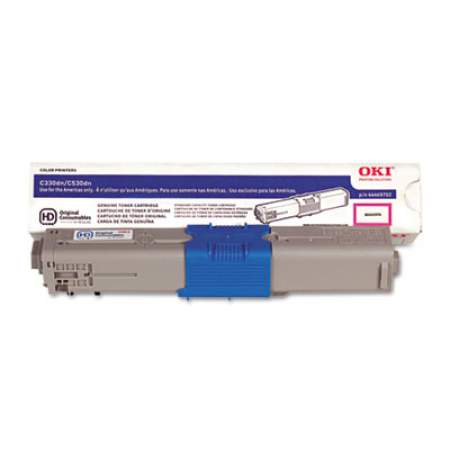 Oki 44469702 Toner, 3,000 Page Yield, Magenta