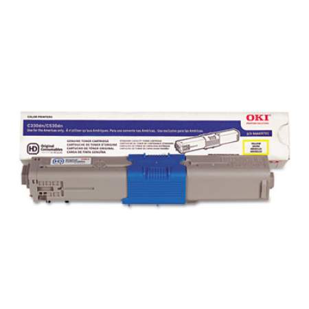 Oki 44469701 Toner, 3,000 Page-Yield, Yellow