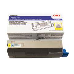 Oki 44318601 Toner, 11,500 Page-Yield, Yellow