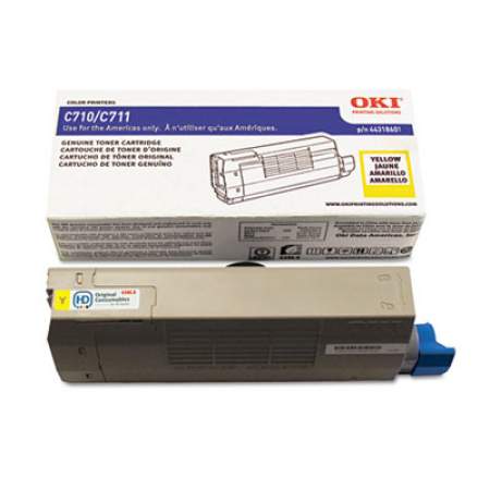 Oki 44318601 Toner, 11,500 Page-Yield, Yellow