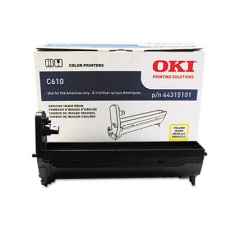 Oki 44315101 Drum Unit, 20,000 Page-Yield, Yellow