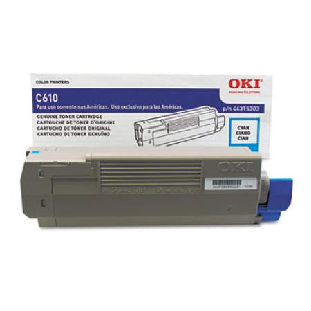 Oki 44315303 Toner, 6,000 Page-Yield, Cyan
