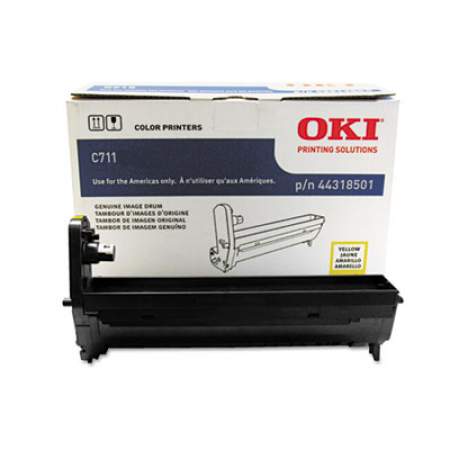 Oki 44318501 Drum Unit, 20,000 Page-Yield, Yellow
