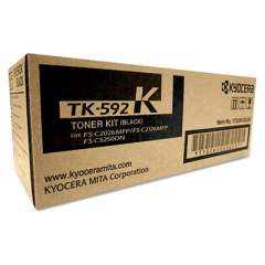 Kyocera TK592K Toner, 7,000 Page-Yield, Black