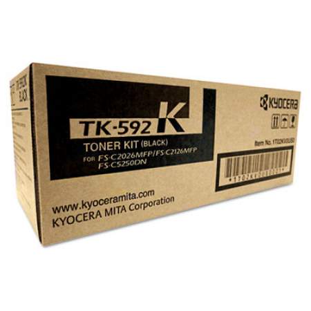 Kyocera TK592K Toner, 7,000 Page-Yield, Black