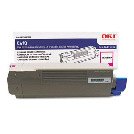 Oki 44315302 Toner, 6,000 Page-Yield, Magenta