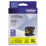 Brother LC103Y Innobella High-Yield Ink, 600 Page-Yield, Yellow