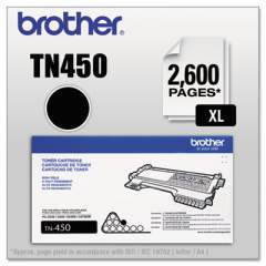 Brother TN450 High-Yield Toner, 2,600 Page-Yield, Black