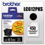 Brother LC612PKS Innobella Ink, 450 Page-Yield, Black, 2/Pack