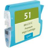 Compatible Brother LC51C Innobella Ink, 400 Page-Yield, Cyan (LC51C-R)