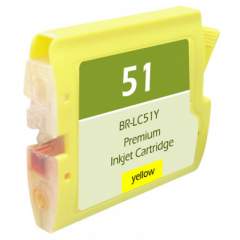 Compatible Brother LC51Y Innobella Ink, 400 Page-Yield, Yellow (LC51Y)