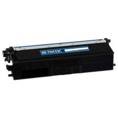 Compatible Brother TN433C High-Yield Toner, 4,000 Page-Yield, Cyan (TN433C-R)