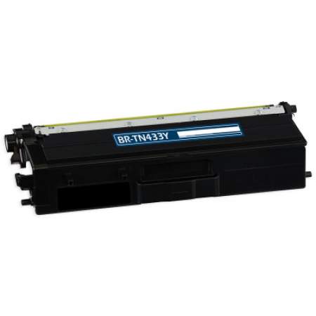 Compatible Brother TN433Y High-Yield Toner, 4,000 Page-Yield, Yellow (TN433Y)