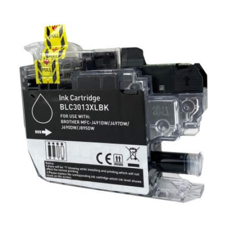 Compatible Brother LC3013BK High-Yield Ink, 400 Page-Yield, Black (LC3013BK)
