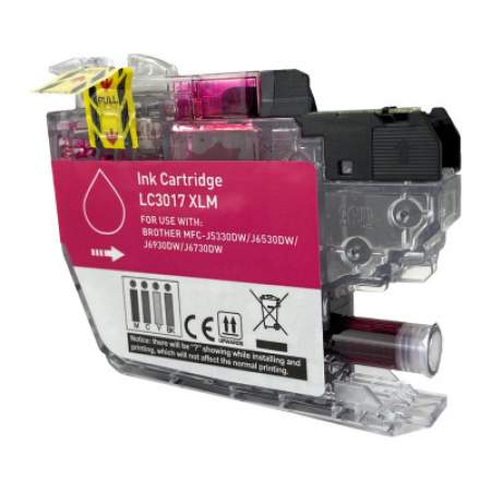 Compatible Brother LC3017M Innobella High-Yield Ink, 550 Page-Yield, Magenta (LC3017M)