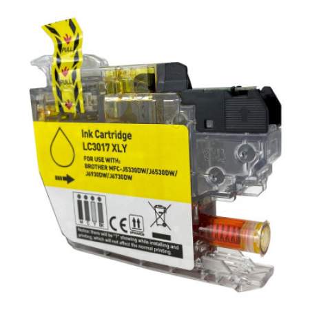 Compatible Brother LC3017Y Innobella High-Yield Ink, 550 Page-Yield, Yellow (LC3017Y)