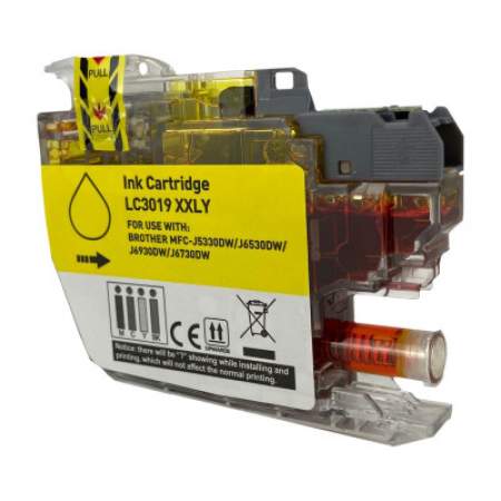 Compatible Brother LC3019Y Innobella Super High-Yield Ink, 1,300 Page-Yield, Yellow (LC3019Y)