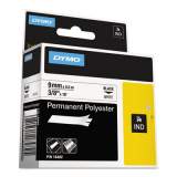 DYMO Rhino Permanent Poly Industrial Label Tape, 0.37" x 18 ft, White/Black Print (18482)