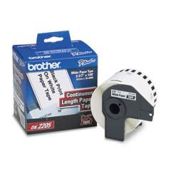 Brother Continuous Paper Label Tape, 2.4" x 100 ft Roll, White (DK2205)
