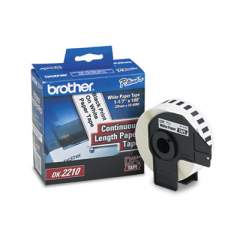 Brother Continuous Paper Label Tape, 1.1" x 100 ft Roll, White (DK2210)