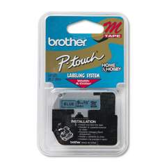 Brother P-Touch M Series Tape Cartridge for P-Touch Labelers, 0.35" x 26.2 ft, Black on Blue (M521)