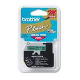 Brother P-Touch M Series Tape Cartridge for P-Touch Labelers, 0.47" x 26.2 ft, Black on Green (M731)