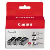 Canon 1509B007 (CLI-36) Ink, Black/Tri-Color, 3/Pack