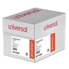 Universal Printout Paper, 1-Part, 15lb, 14.88 x 11, White/Green Bar, 3,000/Carton (15850)